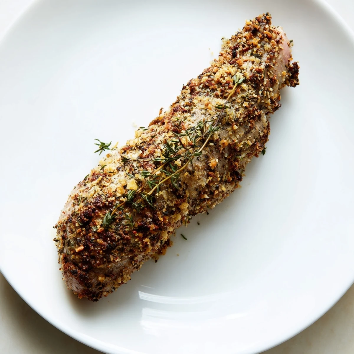 Thyme Pecan Crusted Pork