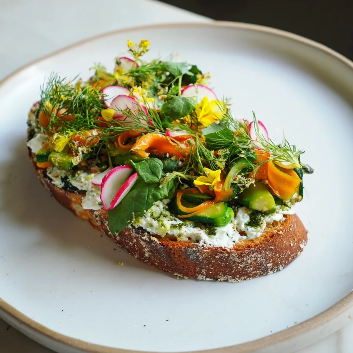 Enjoy this delicious and easy recipe: Fresh Meadow-Inspired Garden Vegetable Tartines, a flavorful vegetarian main dish.