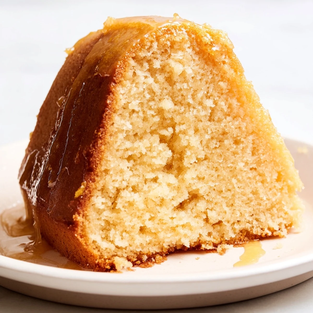 Warm, honey-glazed Soft Glow Golden Honey Pound Cake, perfect for dessert or a cozy afternoon.