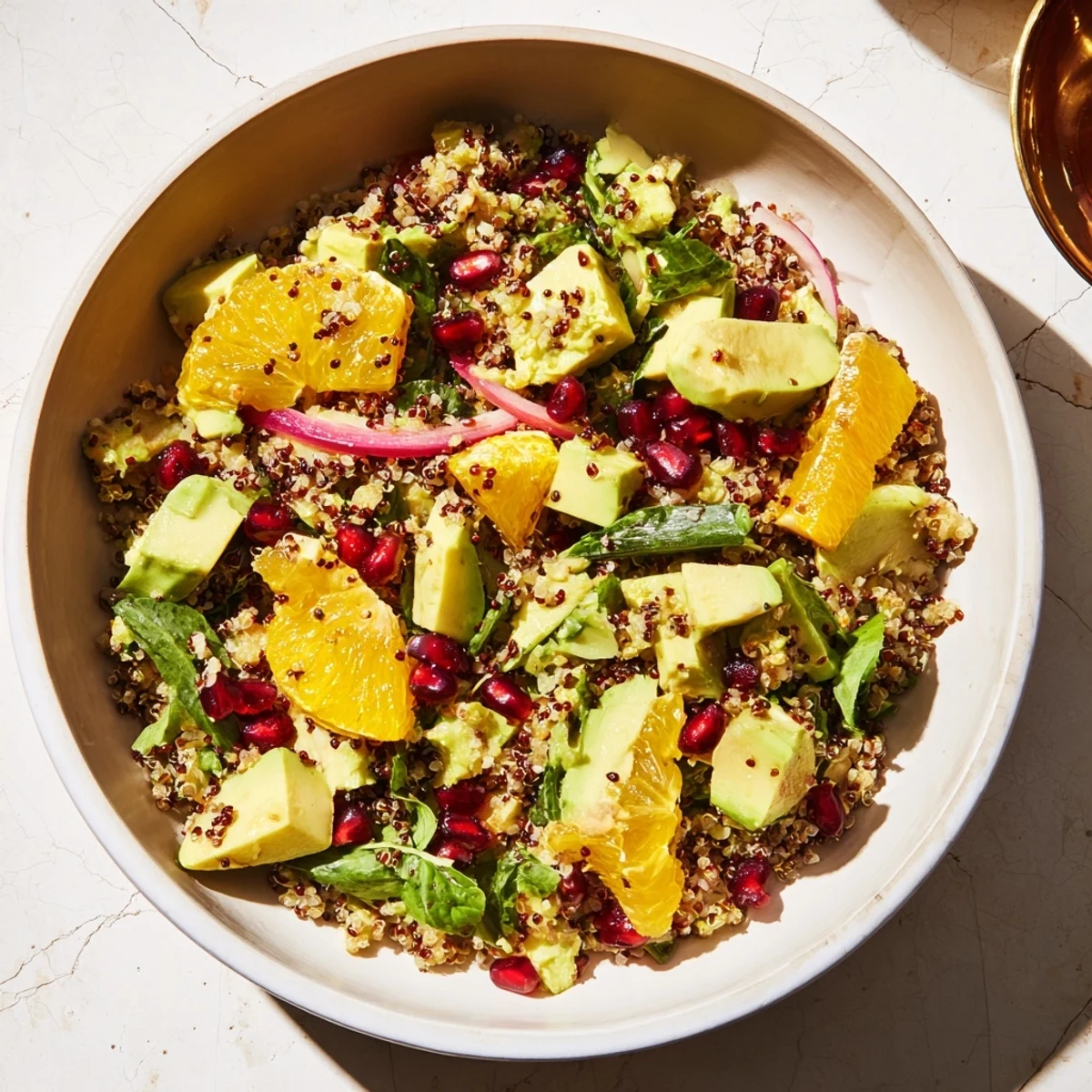 Fresh Citrus & Avocado Quinoa Bowl with bright citrus segments, creamy avocado, and fluffy quinoa.
