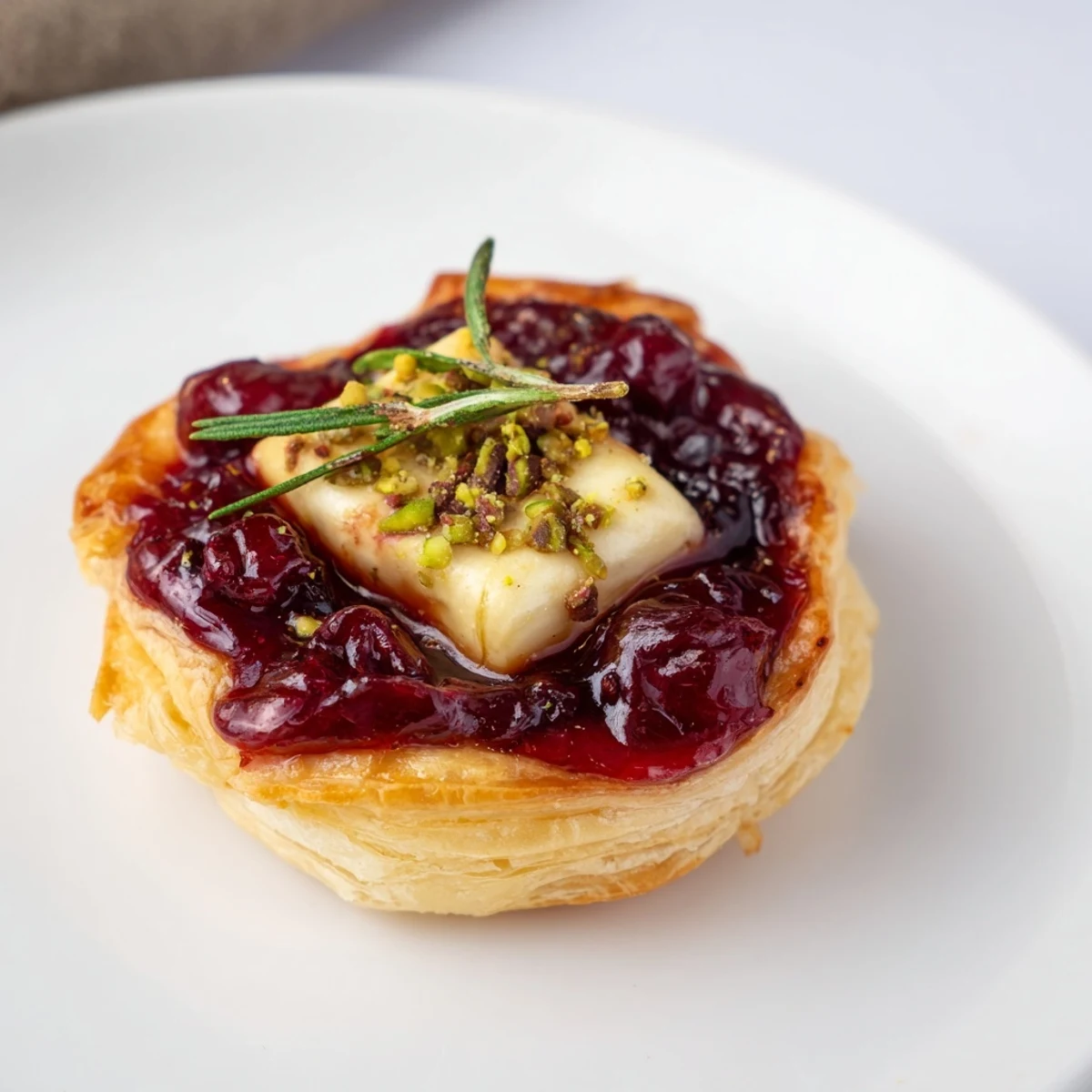 Warm Cranberry Brie Bites Wreath on serving platter, perfect for a festive holiday appetizer arrangement.
