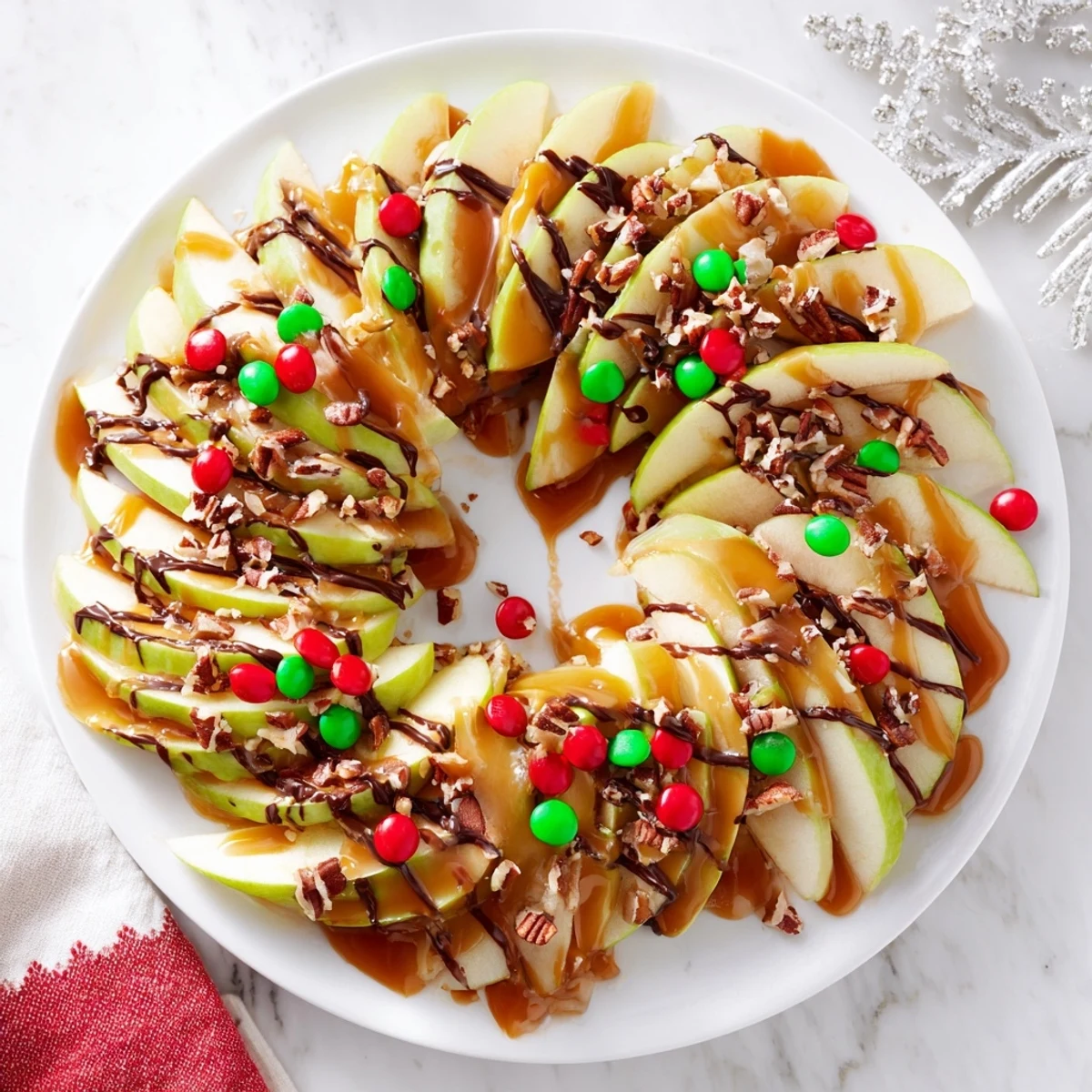 Caramel Apple Christmas Wreath