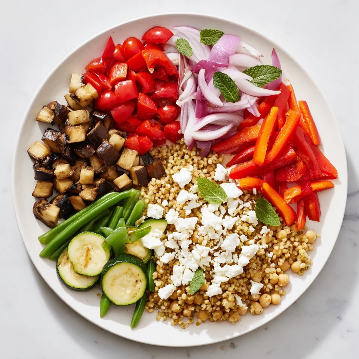 A colorful platter of The Spice Route dish features aromatic clusters with diverse flavors.