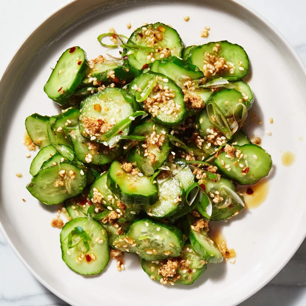 Fresh Cucumber Shaker with rice vinegar, glistening and ready to cool you down, a perfect snack.