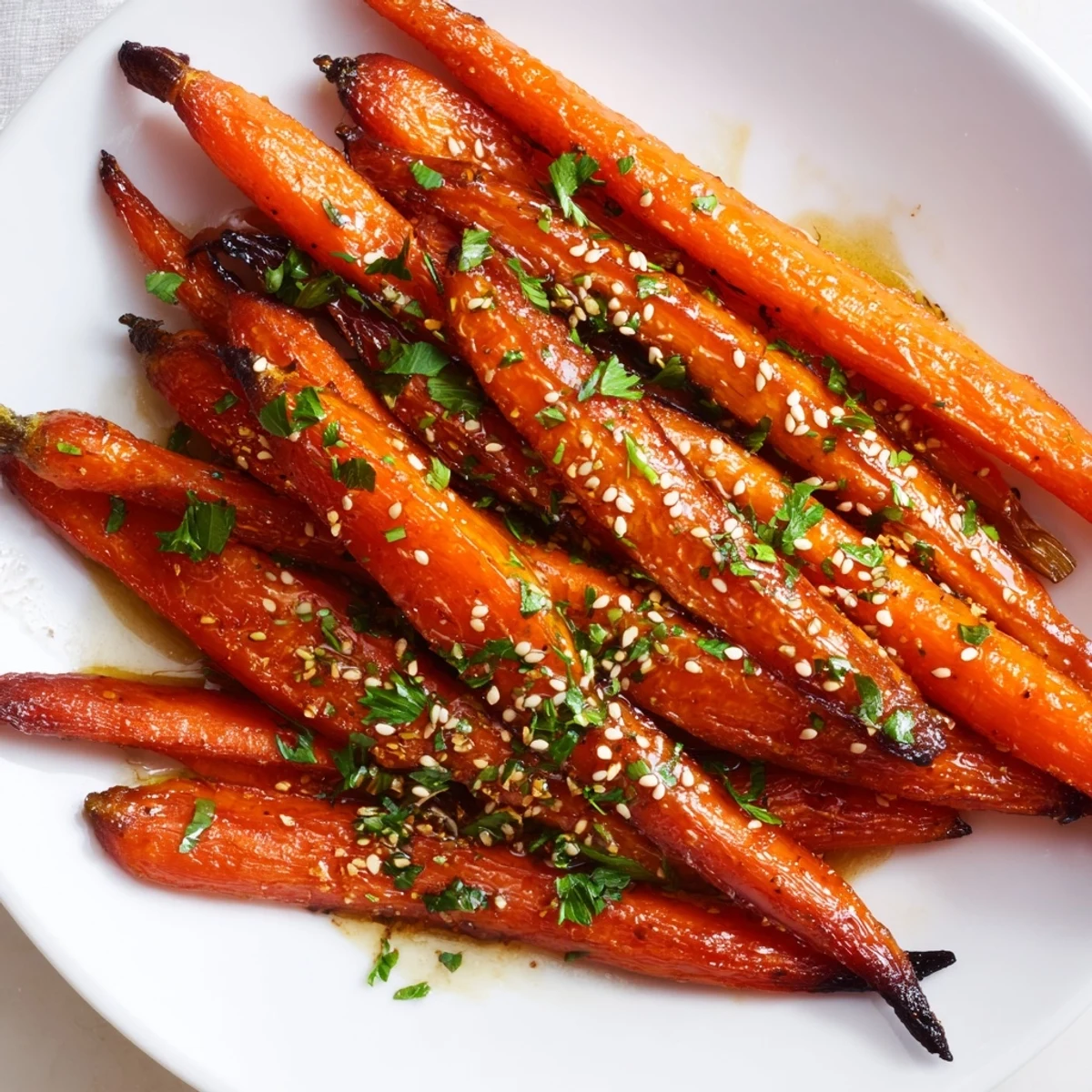 Maple Mustard Roasted Carrots