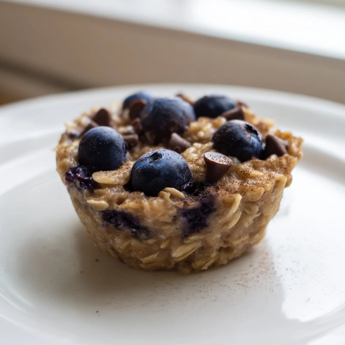 Steaming Baked Oatmeal Cups, smelling of warm cinnamon, perfectly portioned for easy meal prepping.