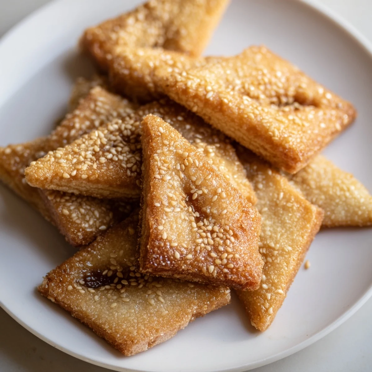 Warm honey-glazed Tunisian Makroudh, glistening and ready to be enjoyed with mint tea.