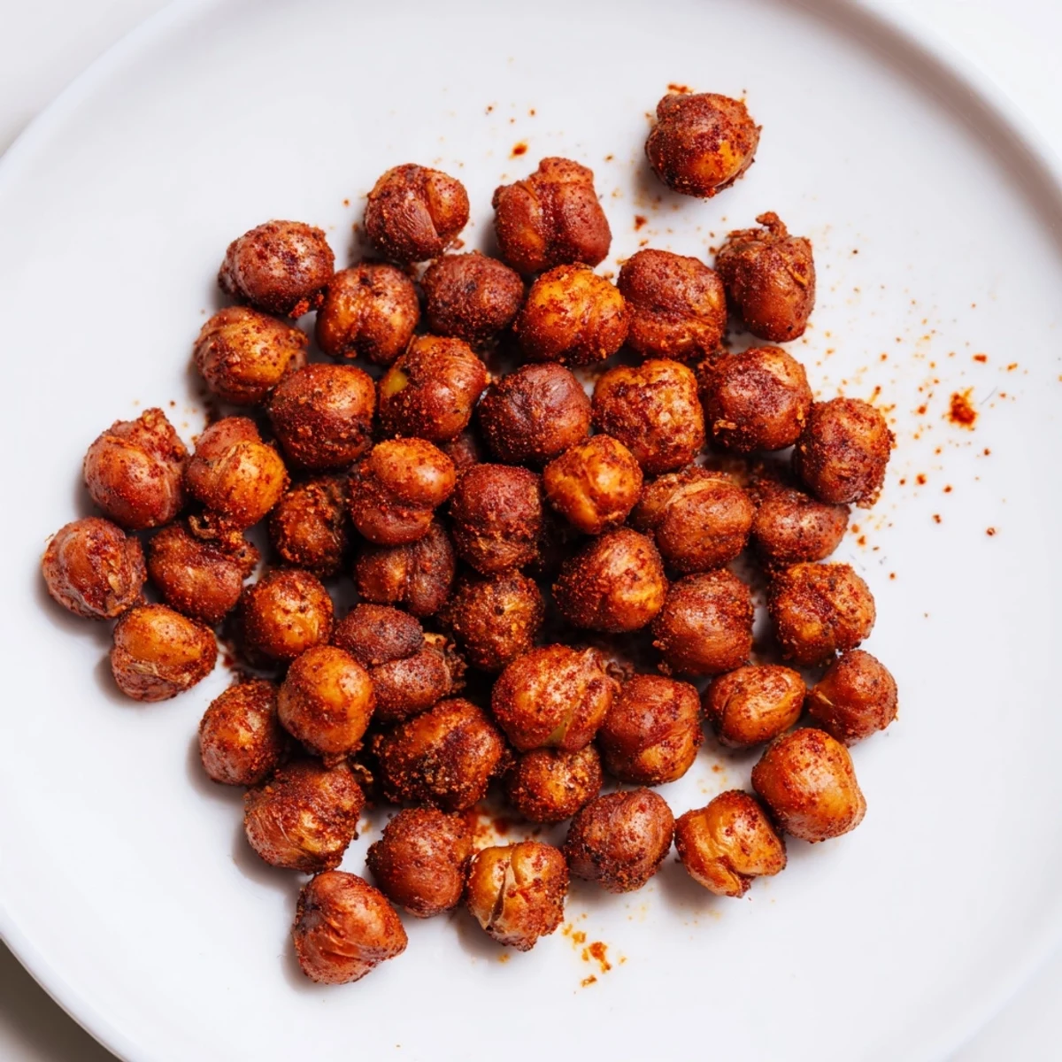 Healthy Crispy Chickpea Snack in a clear glass jar, seasoned with bold spices, ready for on-the-go snacking or parties.