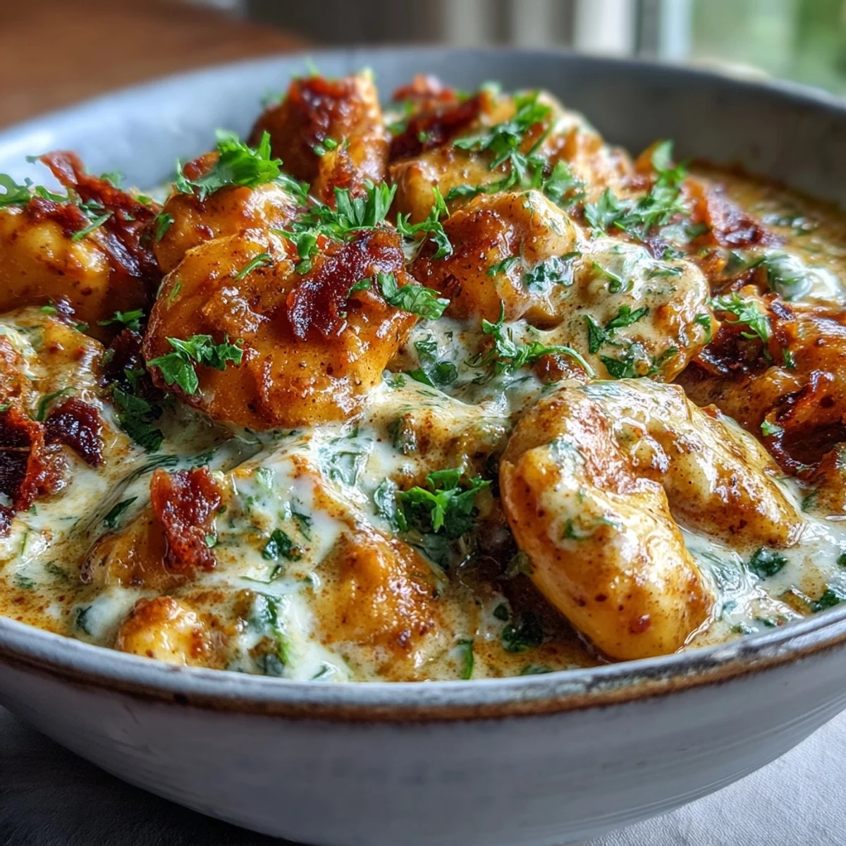 A spoon scoops up tender chicken and golden sauce from this comforting Easy Chicken Curry over steamed rice.