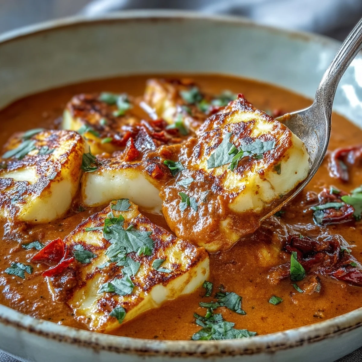 Garnished with lemon wedges and cilantro, perfect for scooping up with warm naan.