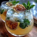 Limoncello Sorbet Float with Sparkling Water in chilled glasses, lemon zest garnish, and bubbly sparkle.