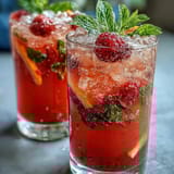Raspberry Lemon Spritz Mocktail