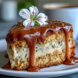 Moist butterscotch layers topped with silky, earthy floral buttercream, a stunning dessert.