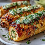 Festive Memorial Day grilled corn, a summer side with rich flavored butters.