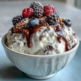 Creamy TikTok Cottage Cheese Ice Cream, a viral healthy dessert scooped perfectly.