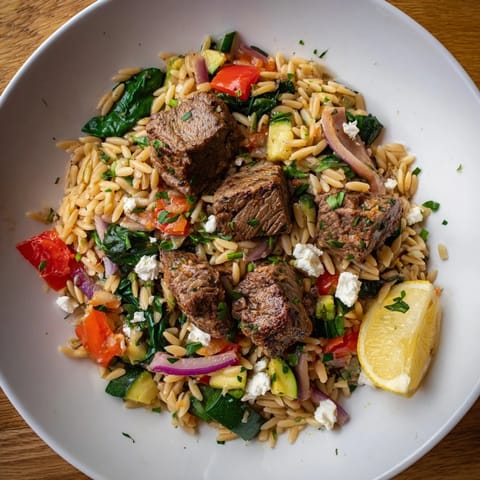 Smoky Mediterranean Lamb Orzo