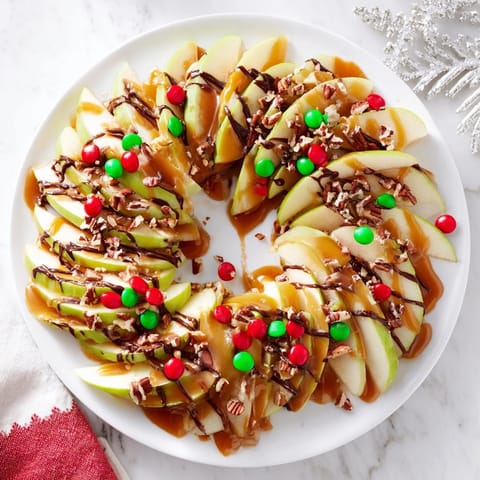 Caramel Apple Christmas Wreath