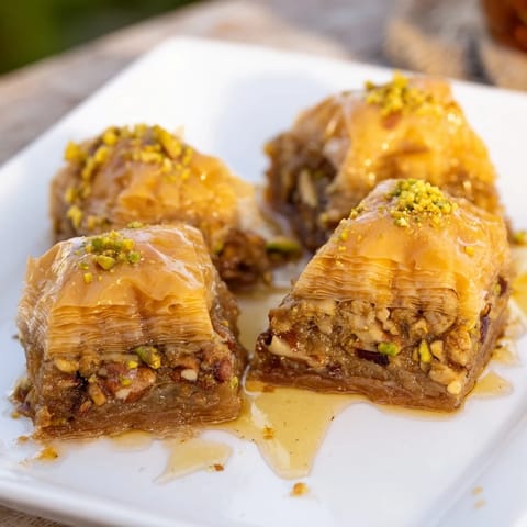 Turkish Baklava with Honey