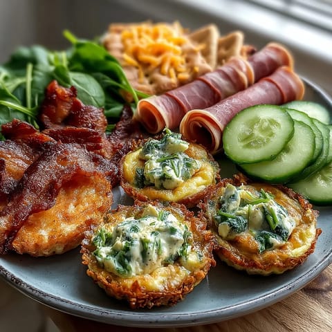 Green Eggs Ham Snack Plate