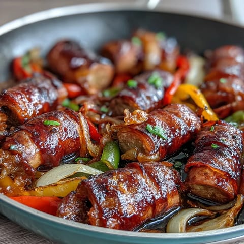 Vibrant sheet pan sausage and peppers with juicy sausages, sweet bell peppers, and caramelized onions roasted to perfection.