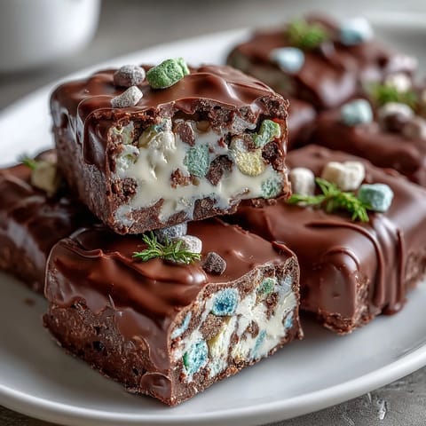 Vibrant St. Patrick's Day treats board featuring Lucky Charms bark, pretzels, grapes, and gold coins for a festive spread.