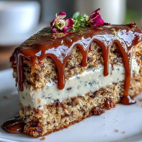 Grounded Taurus cake with floral butterscotch frosting, artfully decorated with edible blossoms.