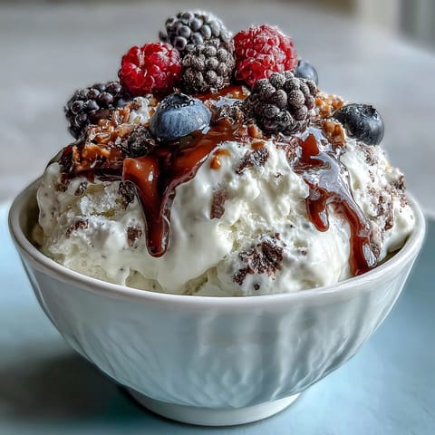 Creamy TikTok Cottage Cheese Ice Cream, a viral healthy dessert scooped perfectly.