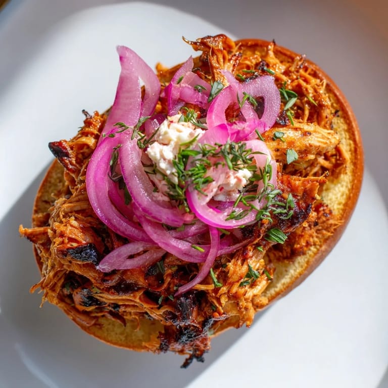 These juicy Fire-Kissed BBQ Pulled Pork Sandwiches feature tender, smoky meat with crispy edges, ready to eat.