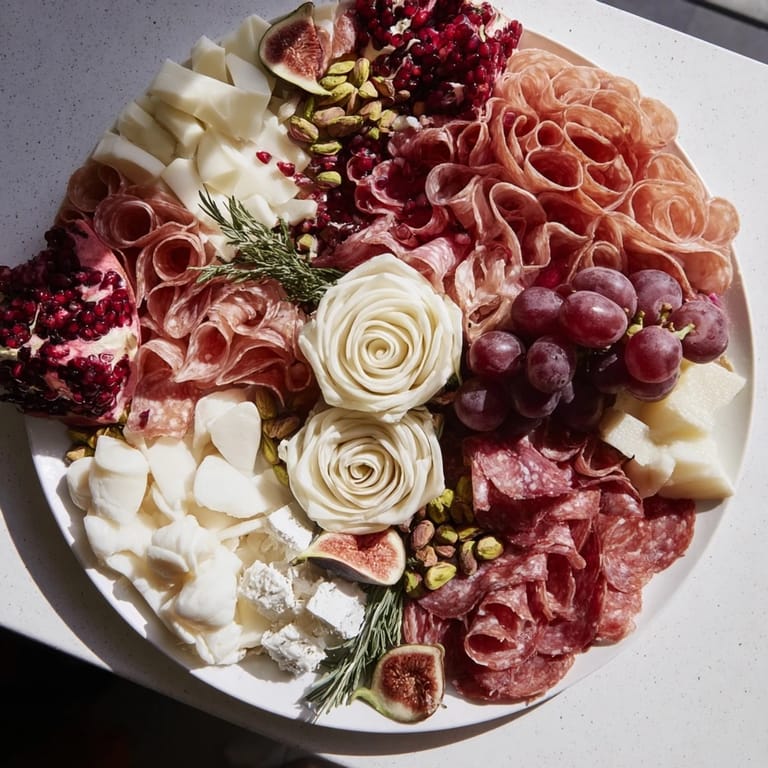 Imaginative assortment: The Advanced Artisan Array charcuterie board bursts with flavors, textures, and color.