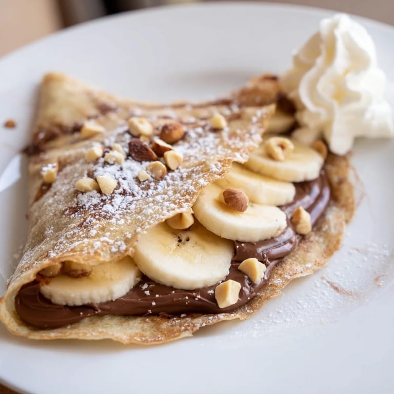 Perfectly folded Banana Nutella Wrap, showing layers of Nutella and banana, ready to be enjoyed.