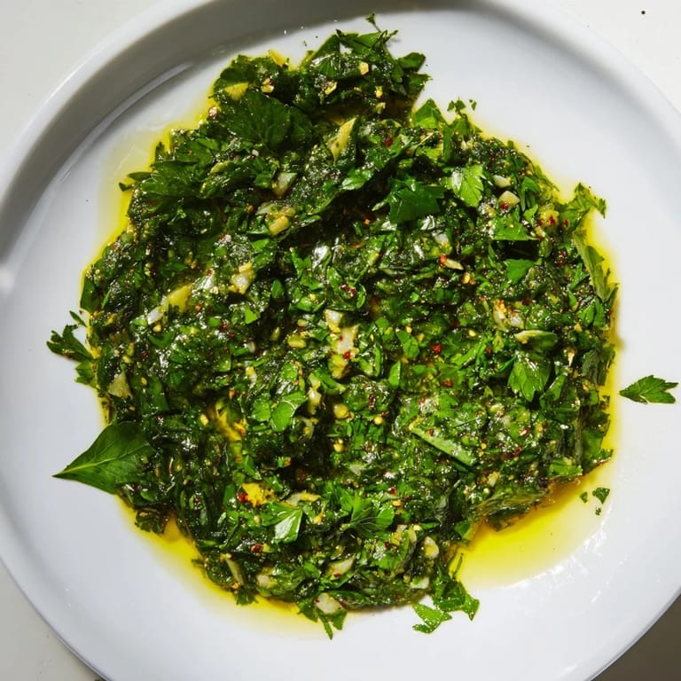Bright green Moroccan Chermoula Marinade, a flavorful blend, prepping fish for a delicious culinary meal.