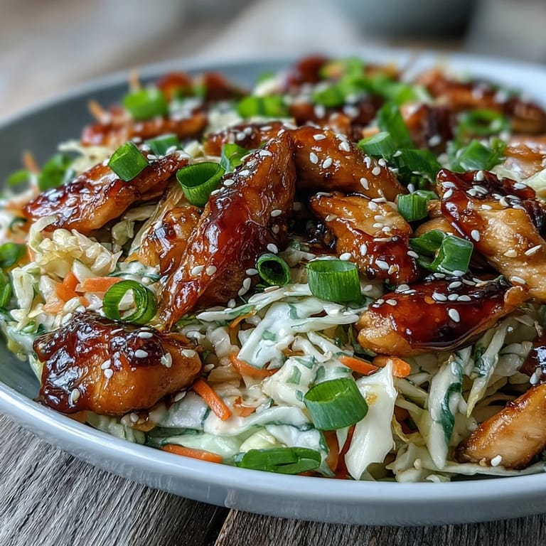 Dinner-ready Egg Roll Bowls with Chicken and Cabbage plated with sesame seeds and green onions for a crunchy, low-carb weeknight meal.