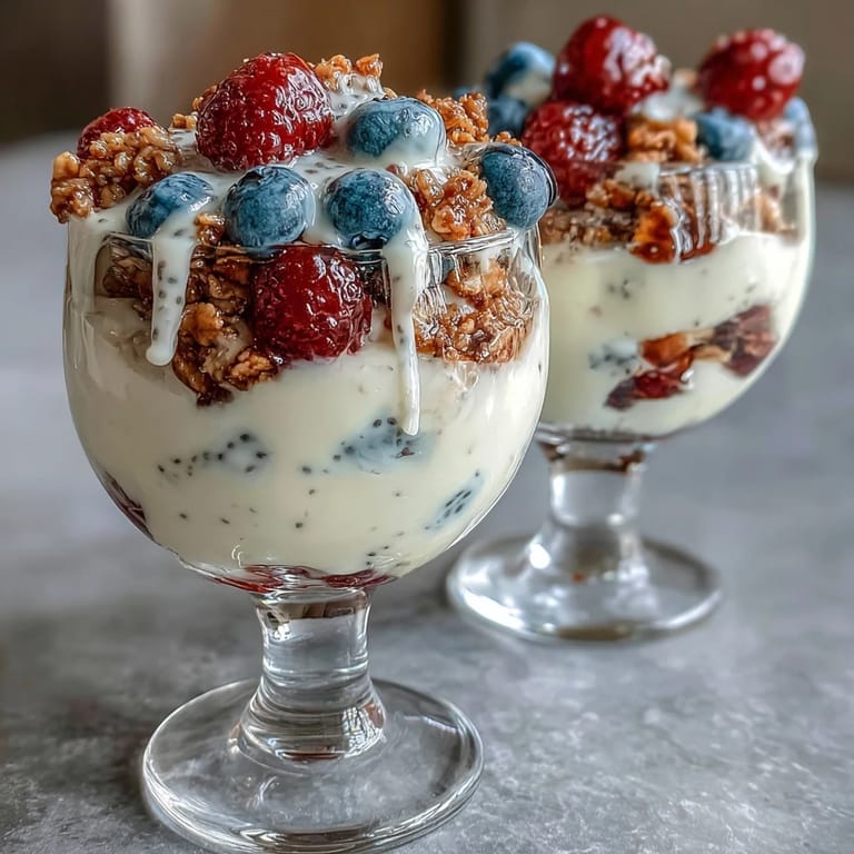 This refreshing Greek yogurt berry parfait with granola crumble is a colorful, satisfying breakfast that's ready in just 10 minutes.
