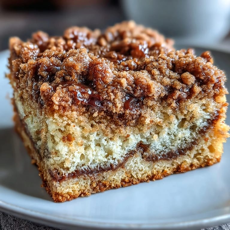 Slices of aromatic cardamom coffee cake on a white plate, showing the moist crumb and crunchy cardamom-sugar topping.