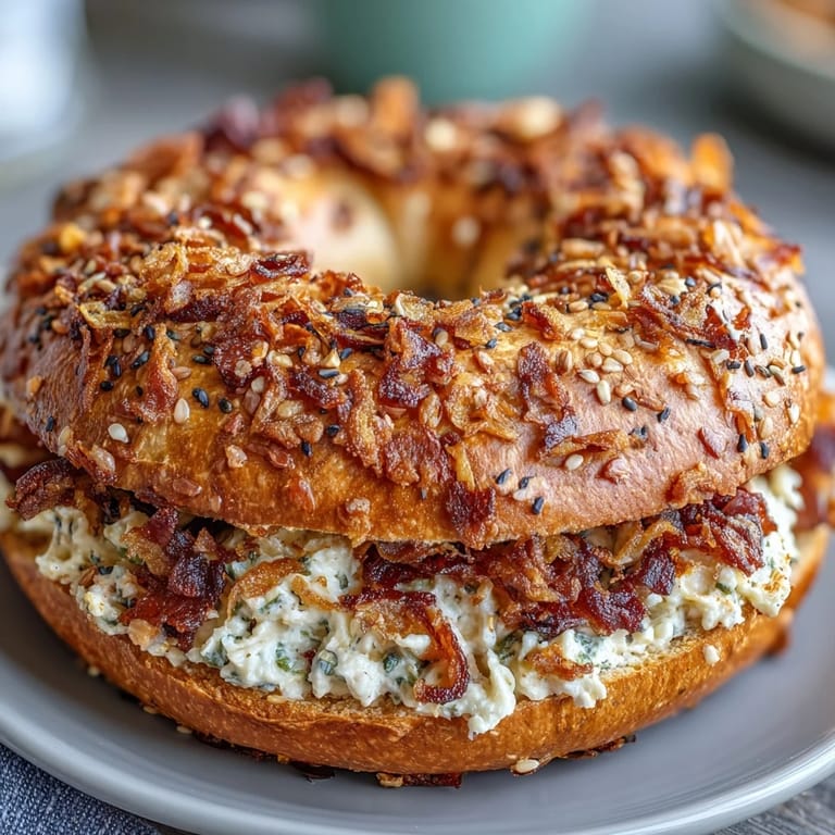 Protein-packed bagels with classic everything seasoning, offering a delicious and healthy twist on traditional breakfast bagels.
