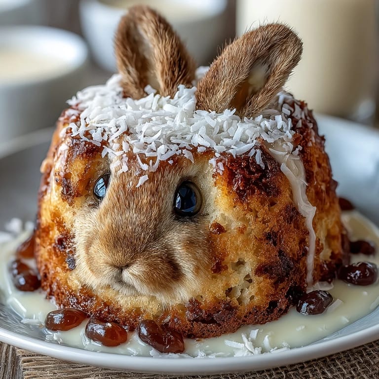 Delightful Easter Bunny Cake with Coconut Fur and Jelly Bean Tail: a spring dessert with tender vanilla cake, creamy frosting, and playful coconut fur for a charming bunny look.
