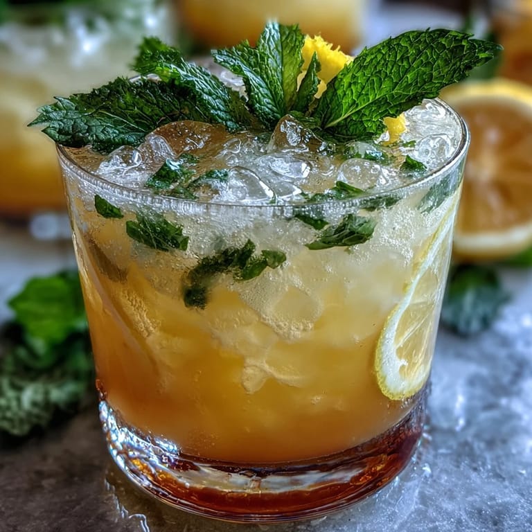 A refreshing Limoncello Sorbet Float with lemon sorbet, Limoncello, and sparkling water in elegant glasses.