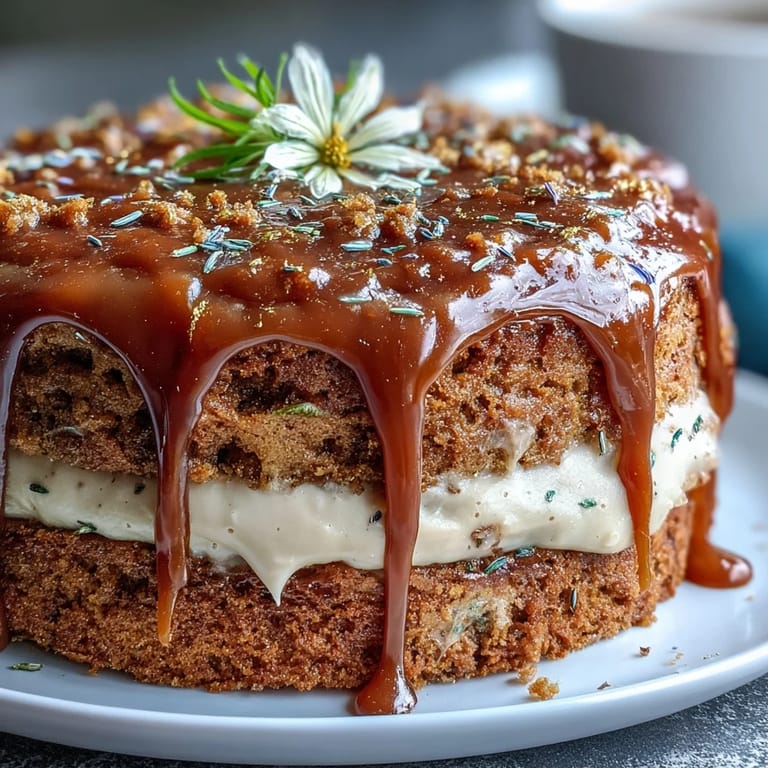 Celebrate Taurus with this visually striking butterscotch cake adorned with delicate florals.